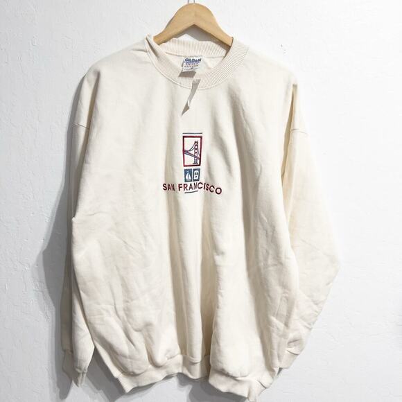 Vintage NWT San Francisco Sweatshirt XL Vacation Souvenir Crewneck Embroidered - Picture 1 of 4